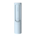 Blue reusable pet-hair brush inside its matching cleaning sleeve